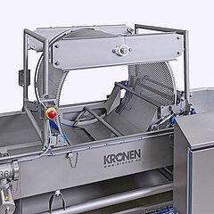 The prewashing machine GEWA AF from KRONEN has an insect and fine particle discharge with an extended surface – for optimum separation of insects and fine particles