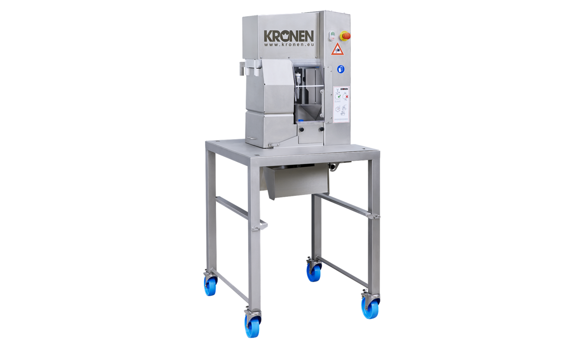 Apfel-Schäl- und -Schneidemaschine AS 6 von KRONEN zum Schälen, Entkernen, Teilen und Scheibenschneiden von Äpfeln