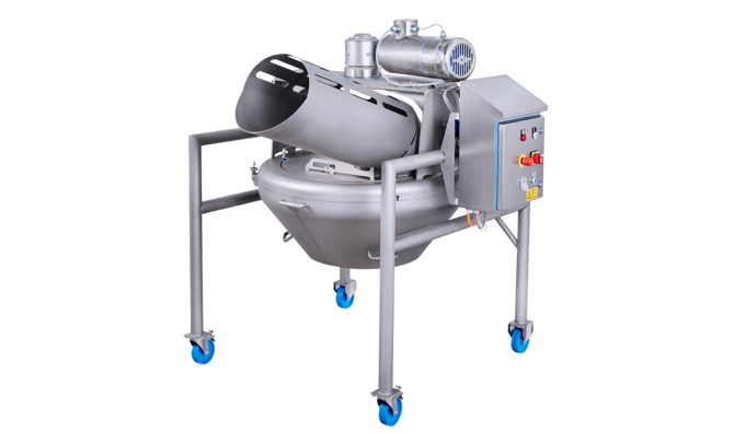 The cabbage cutting machine CAP 350 from KRONEN for cutting large quantities of white and red cabbage.