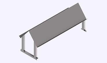 Il est possible de poser des bacs normalisés directement sur la table de parage grâce à la rehausse.