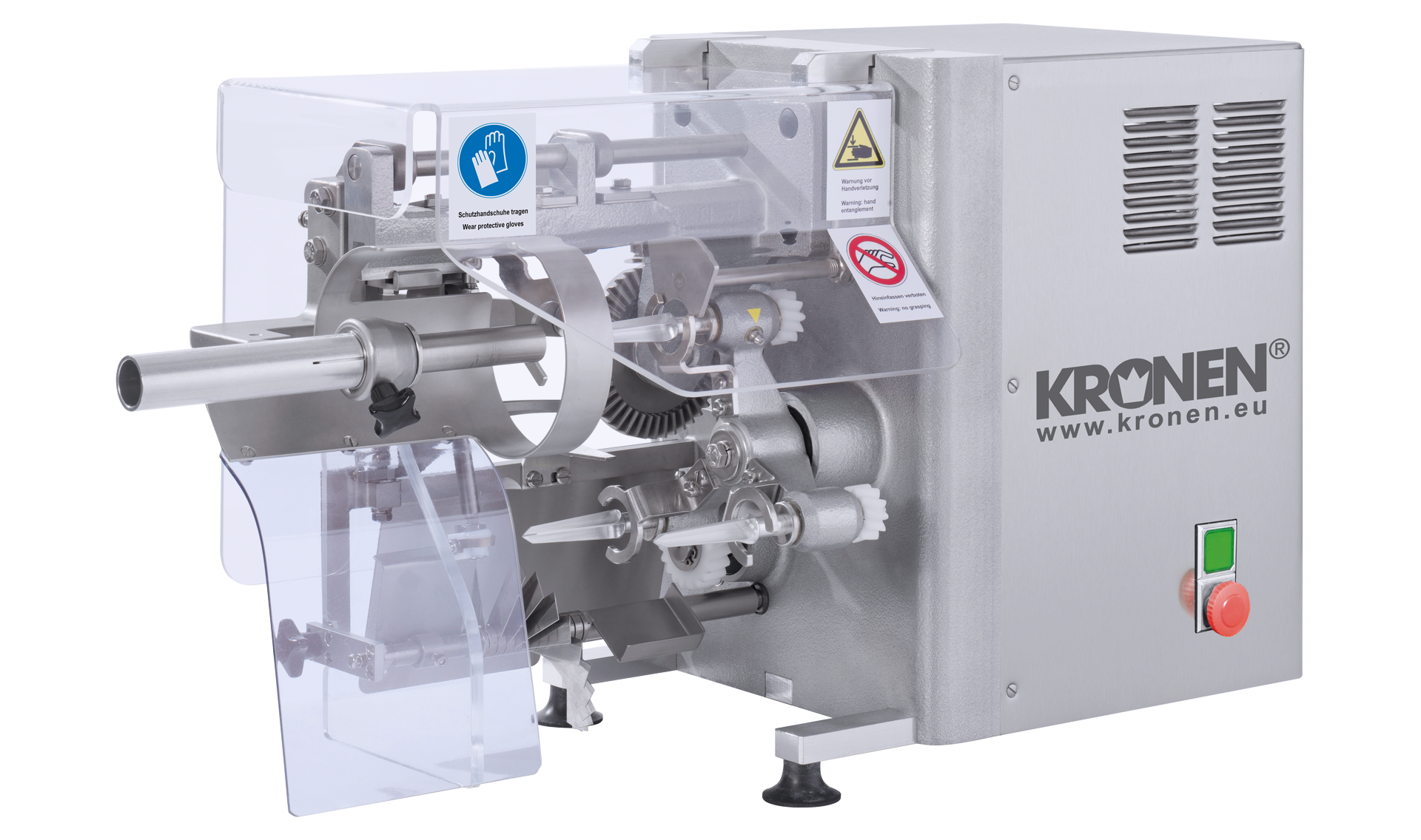 Apfel-Schäl- und -Schneidemaschine AS 4 von KRONEN zum Schälen, Entkernen, Teilen und Scheibenschneiden von Äpfeln