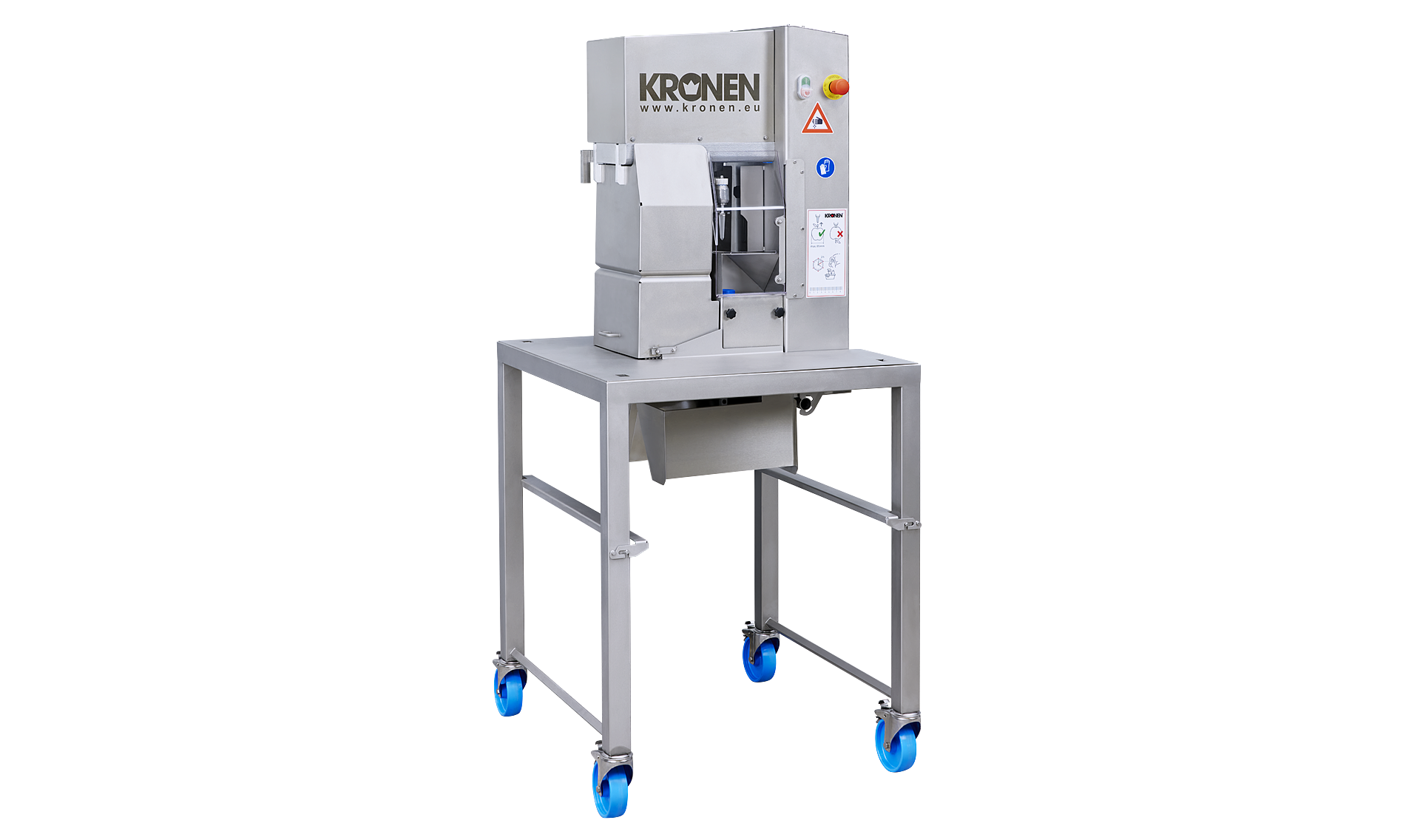 Apfel-Schäl- und -Schneidemaschine AS 6 von KRONEN zum Schälen, Entkernen, Teilen und Scheibenschneiden von Äpfeln