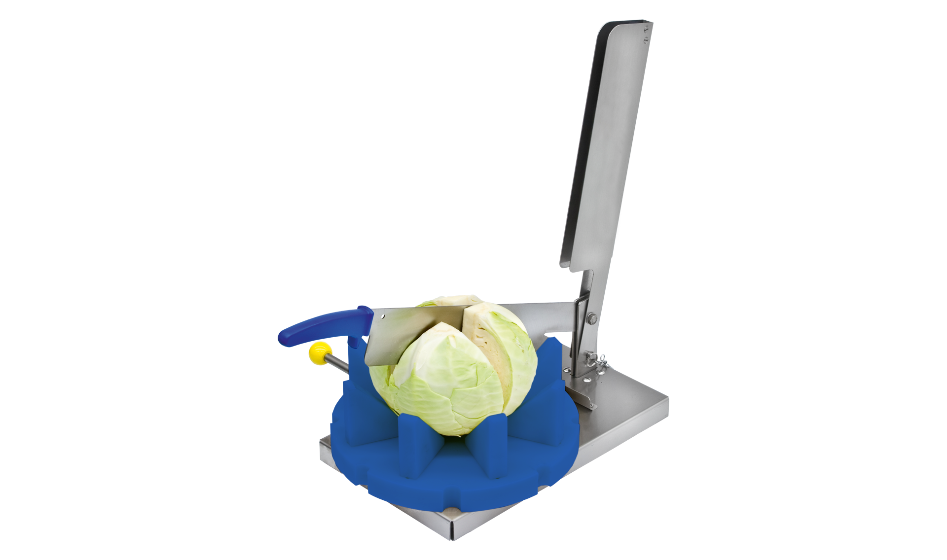 Safe, fast cutting of cabbage and melons using the practical cabbage and melon cutter KT-80 from KRONEN