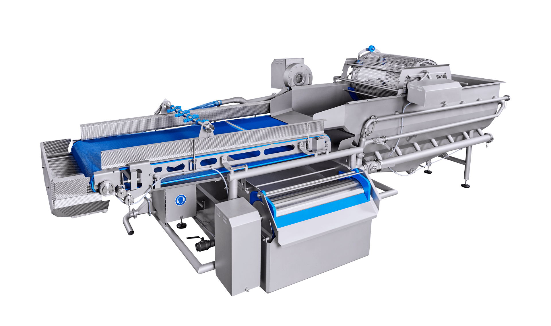 Waschmaschine HEWA 4000 von KRONEN für effektives, schonendes und sparsames Waschen von geschnittenen und ganzen Produkten (Salat, Gemüse, Kräuter, Obst u.a.) bis 4 t/h